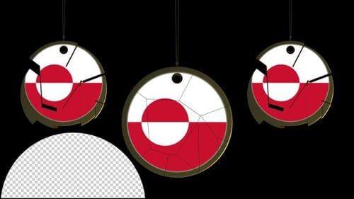 Grönland-Flaggen-Symbol