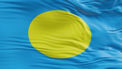 Palau Flag Hd Loop Background
