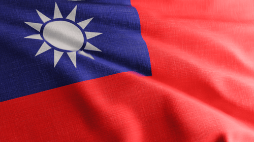 Realistic Waving Flag of Taiwan, Republic of China