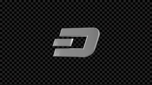 Silver 3D Logo Element Rotation Loop