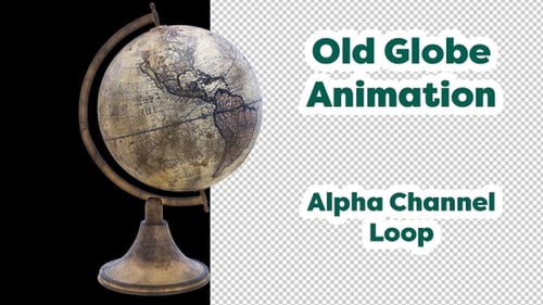 Seamlessly Looping Vintage World Globe Earth Map