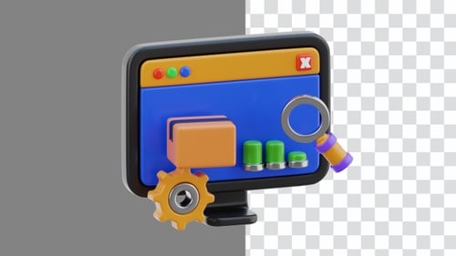 3D Animation of SEO Digital Marketing Feature Based Techniques | Alpha Channel