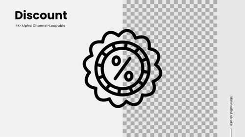 Minimalist Animated Discount Percentage Badge Icon