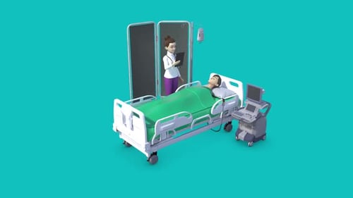 3D Animated Medical Examination with Doctor and Patient