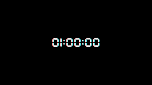 Glitch Style Digital Countdown Timer