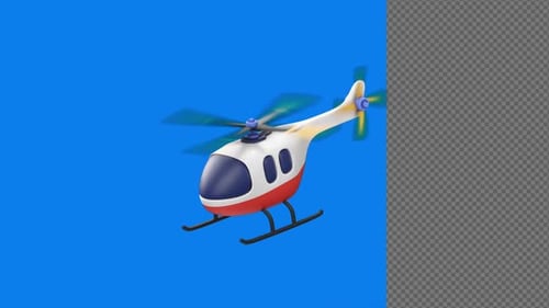 Helicopter hovering animation