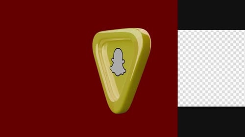 Ícone animado alfa do Snapchat