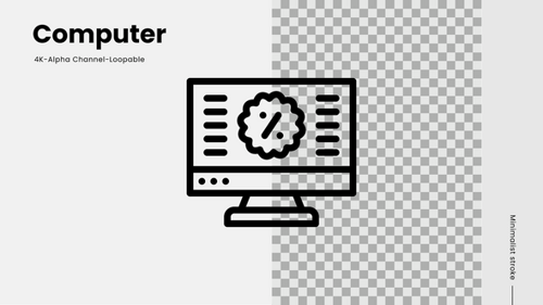 computer line icon animation