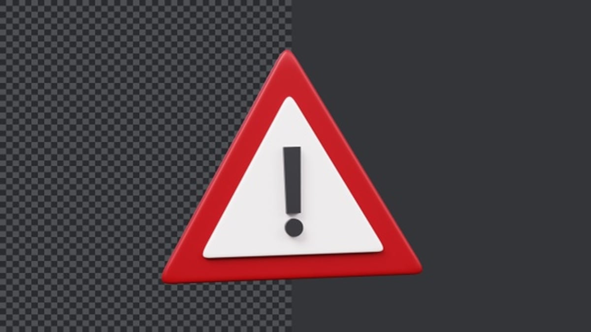 Animated 3D Warning Sign with Exclamation Mark, Elements Motion ...