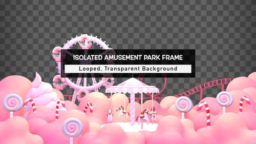 Isolated Amusement Park Frame
