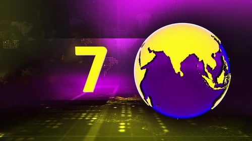 Contagem regressiva de notícias amarela