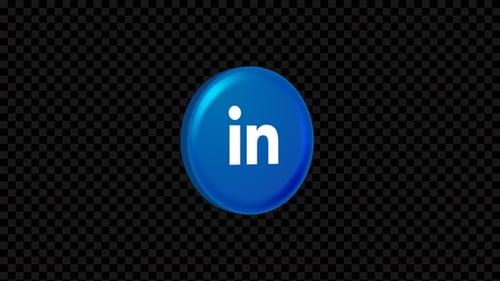 3D LinkedIn Logo Rotating Animation Reveal