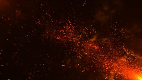 Dynamic Fire Sparks and Embers Particle Overlay Background