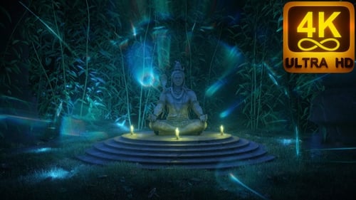 Throat Chakra healing Energy field meditation Spiritual aura Reiki Energy glow in the forest 3d art