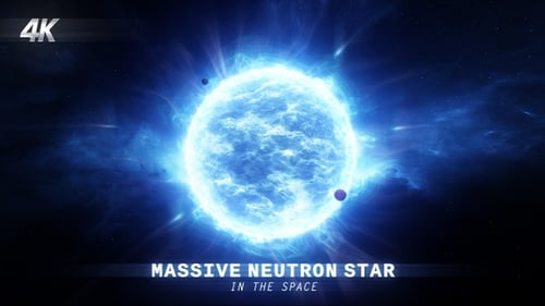 Glowing Blue Star with Orbiting Planets in Space