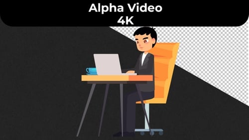 Office Working Man - 4K