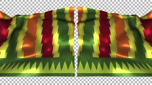 Tela con estampado de seda étnica de Indonesia Wave Alpha Songket Batik Kalimantan Barat Insang Borneo
