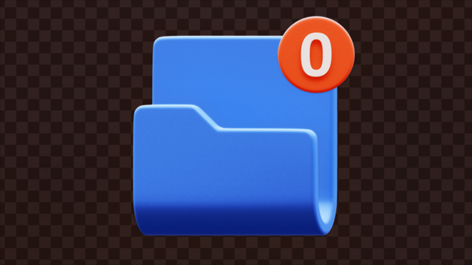 Modern Animated Folder Icon with Notification Count, Elements Motion ...