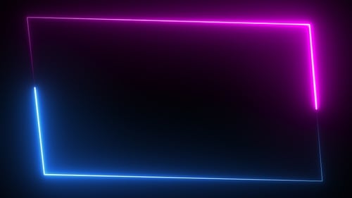 Blue & Pink Neon Frame Loop V13