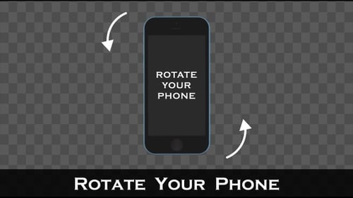 Animated 3D Phone Showing Screen Orientation Change