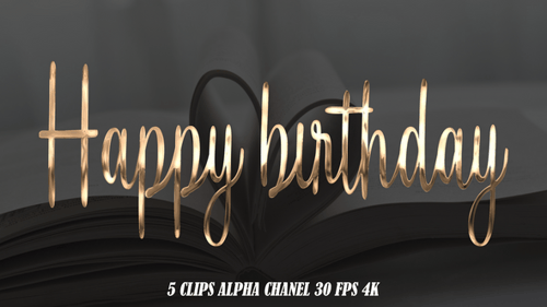 Elegant Script Happy Birthday Text Animation Pack