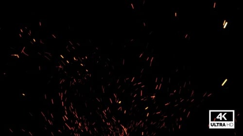 Rising Fire Sparks Particle Overlay