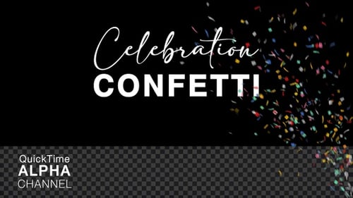 Multi-Colored Confetti Falling Celebration Overlay