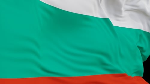 Vertical Waving Bulgaria Flag with Alpha Channel