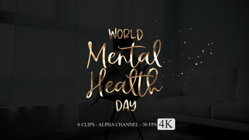 Elegant Golden Script Text Reveal for Mental Health Day