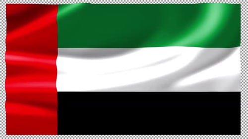 Waving United Arab Emirates Flag Loop