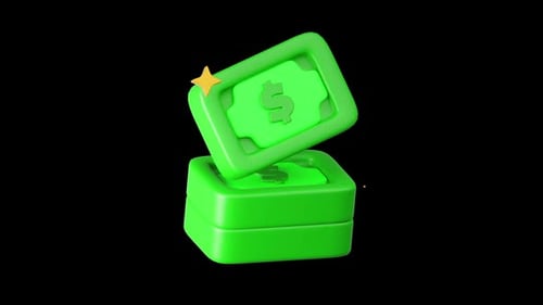 Modern 3D Animated Money Box Icon