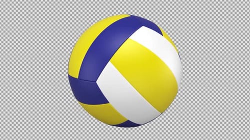 3D Animated Spinning Volleyball Seamless Loop