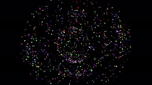 Clip de Confettis Colourful Burst 4 sur Alpha 4K