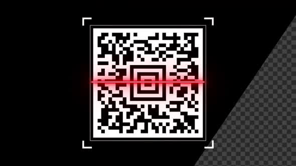 Numérisation de codes QR en alpha rouge, Graphiques Animés Y compris ...