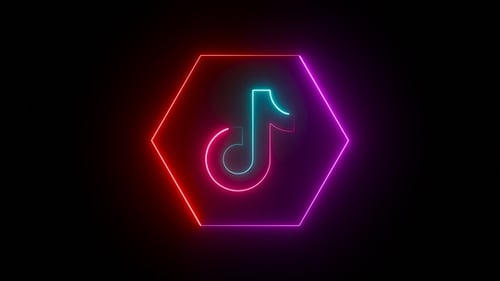 TikTok Neon Icon