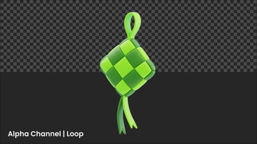 Animated 3D Ketupat for Ramadan and Eid Celebrations