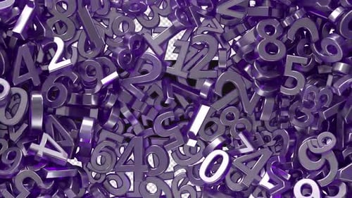 Dynamic Metallic 3D Numbers Background Animation