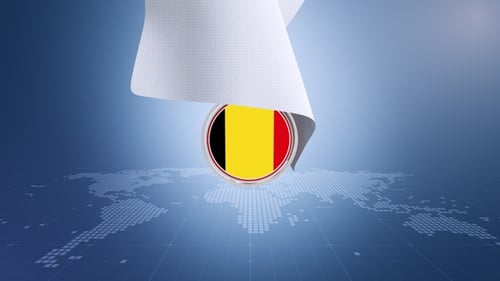 Smooth Fabric Reveal over Digital World Map Background