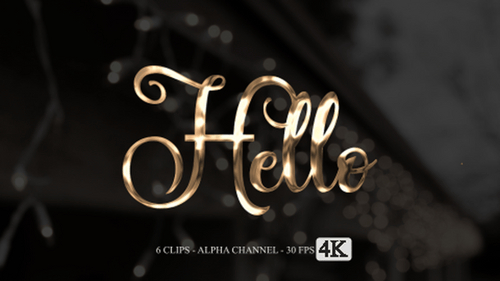 Glossy Hello Text Reveal Animation with Metallic Effect