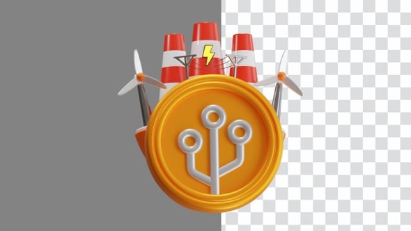 3D Animation of Energy Consumption Drives Network Costs | Alpha Channel ...