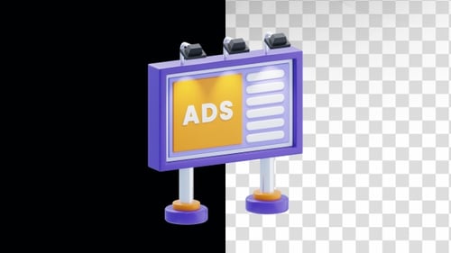 3D-Animation der Werbetafel