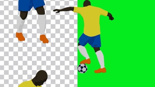 Brazil footballer animation Portrait