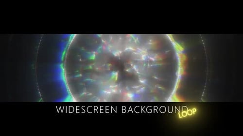 Widescreen Abstract Glitch Light Loop Background