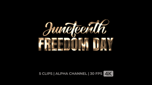 Golden Juneteenth Freedom Day Animated Title Reveal