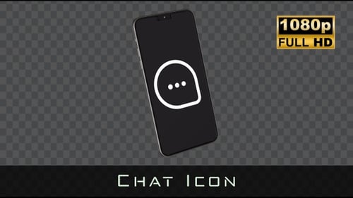 Animated Mobile Phone Screen with Minimalist Message Icon
