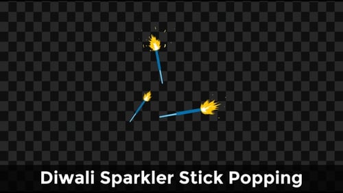 Animated Sparklers Celebration for New Year and Birthday Events