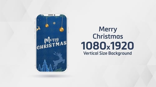 Christmas Merry Christmas Blue Vertical Screen Background