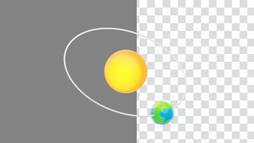 3D Animation of Planet Earth's Orbit Illustrating Astronomical Pathways | Alpha Channel