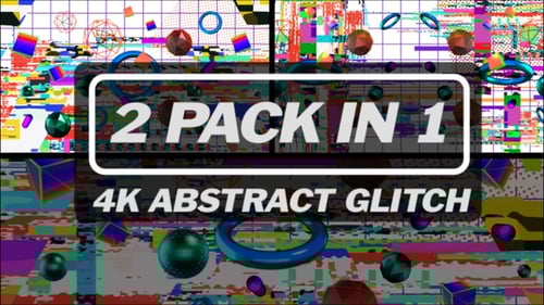 Abstract Glitch Geometric Shape Animated Background Overlay