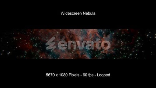 Widescreen Abstract Nebula Space Animated Background Loop